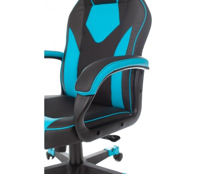 Кресло игровое Zombie GAME 17 черный/синий текстиль/эко.кожа крестовина пластик
