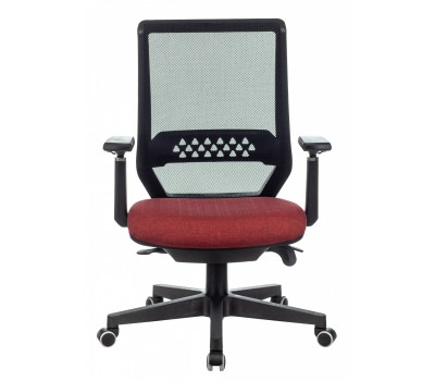 Кресло руководителя Бюрократ EXPERT черный TW-01 сиденье красный 38-410 сетка/ткань с подголов. крестовина пластик