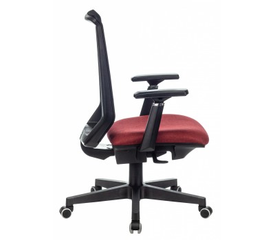 Кресло руководителя Бюрократ EXPERT черный TW-01 сиденье красный 38-410 сетка/ткань с подголов. крестовина пластик