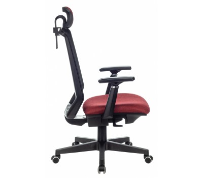 Кресло руководителя Бюрократ EXPERT черный TW-01 сиденье красный 38-410 сетка/ткань с подголов. крестовина пластик