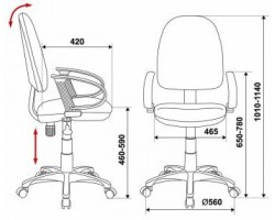 Кресло Бюрократ CH-300 серый JP-15-1 крестовина пластик-foto5
