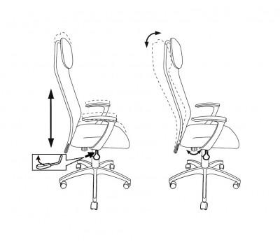 Кресло руководителя Бюрократ KB-8N красный TW-35N TW-97N сетка/ткань с подголов. крестовина пластик