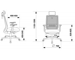 Кресло руководителя Бюрократ EXPERT черный TW-01 38-418 сетка/ткань с подголов. крестовина пластик-foto10