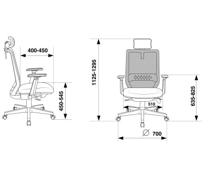 Кресло руководителя Бюрократ EXPERT черный TW-01 38-418 сетка/ткань с подголов. крестовина пластик
