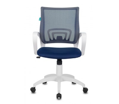 Кресло Бюрократ CH-W695N темно-синий TW-05N TW-10N сетка/ткань крестовина пластик пластик белый