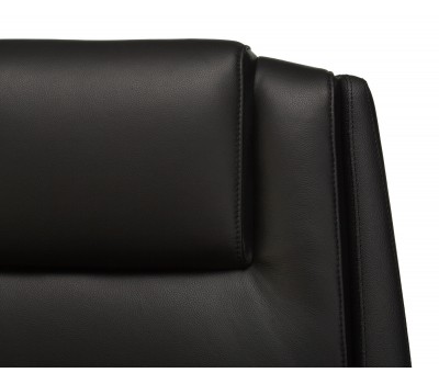 Кресло руководителя Бюрократ _DUKE черный кожа крестовина металл/дерево