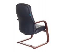 Кресло Бюрократ T-9923WALNUT-AV черный кожа полозья дерево-foto4