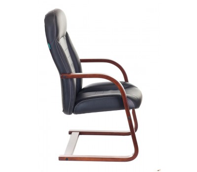 Кресло Бюрократ T-9923WALNUT-AV черный кожа полозья дерево