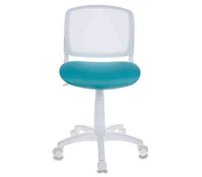 Кресло детское Бюрократ CH-W296NX белый TW-15 сиденье бирюзовый 15-175 сетка/ткань крестовина пластик пластик белый