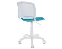 Кресло детское Бюрократ CH-W296NX белый TW-15 сиденье бирюзовый 15-175 сетка/ткань крестовина пластик пластик белый-foto4