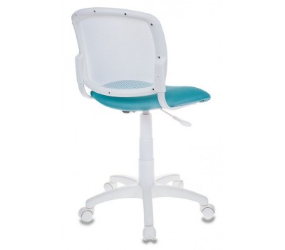 Кресло детское Бюрократ CH-W296NX белый TW-15 сиденье бирюзовый 15-175 сетка/ткань крестовина пластик пластик белый