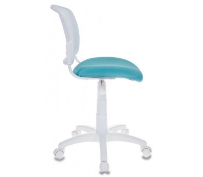 Кресло детское Бюрократ CH-W296NX белый TW-15 сиденье бирюзовый 15-175 сетка/ткань крестовина пластик пластик белый