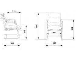 Кресло Бюрократ T-9927WALNUT-AV горчичный кожа полозья дерево-foto6