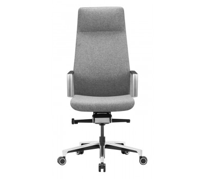 Кресло руководителя Бюрократ _JONS серый крестовина алюминий