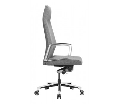 Кресло руководителя Бюрократ _JONS серый крестовина алюминий