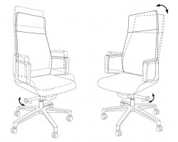 Кресло руководителя Бюрократ _JONS серый крестовина алюминий-foto5