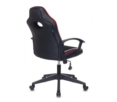 Кресло игровое Zombie VIKING-11 черный/красный текстиль/эко.кожа крестовина пластик