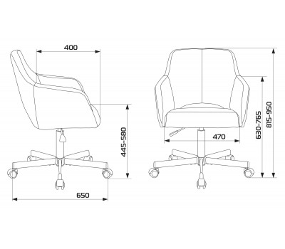 Кресло Бюрократ CH-380M черный 38-418 крестовина металл