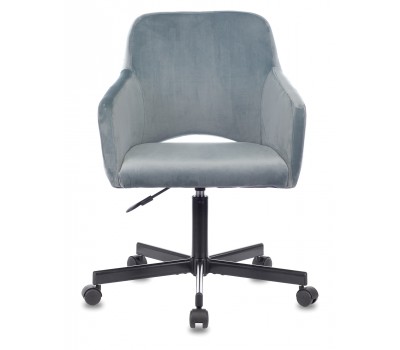 Кресло Бюрократ CH-380M голубая сталь Italia 21 крестовина металл черный