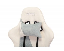 Кресло игровое Zombie VIKING X Fabric белый/серо-голубой с подголов. крестовина пластик-foto10