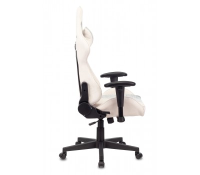 Кресло игровое Zombie VIKING X Fabric белый/серо-голубой с подголов. крестовина пластик