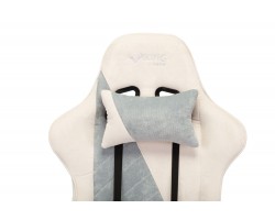 Кресло игровое Zombie VIKING X Fabric белый/серо-голубой с подголов. крестовина пластик-foto7