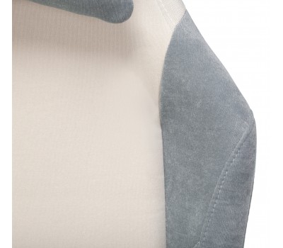 Кресло игровое Zombie EPIC PRO Fabric белый/серо-голубой с подголов. крестовина пластик пластик белый