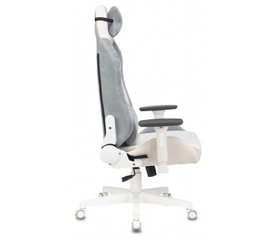 Кресло игровое Zombie EPIC PRO Fabric белый/серо-голубой с подголов. крестовина пластик пластик белый