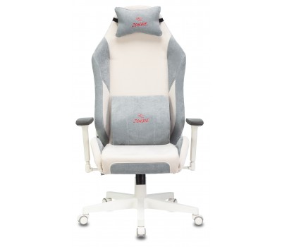 Кресло игровое Zombie EPIC PRO Fabric белый/серо-голубой с подголов. крестовина пластик пластик белый