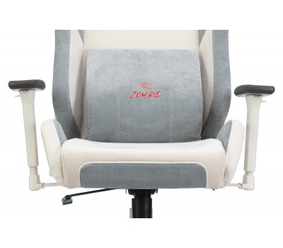 Кресло игровое Zombie EPIC PRO Fabric белый/серо-голубой с подголов. крестовина пластик пластик белый