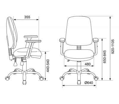 Кресло Бюрократ T-620SL черный TW-11 крестовина металл хром