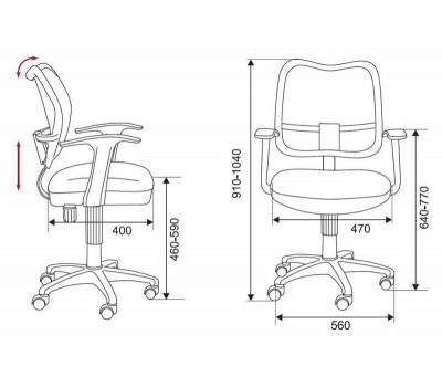 Кресло детское Бюрократ CH-W797 голубой сиденье голубой TW-55 сетка/ткань крестовина пластик пластик белый