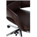 Кресло руководителя Бюрократ _DAO-2 коричневый кожа с подголов. крестовина алюминий