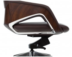 Кресло руководителя Бюрократ _DAO-2 коричневый кожа с подголов. крестовина алюминий-foto6