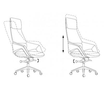 Кресло руководителя Бюрократ _DAO-2 коричневый кожа с подголов. крестовина алюминий