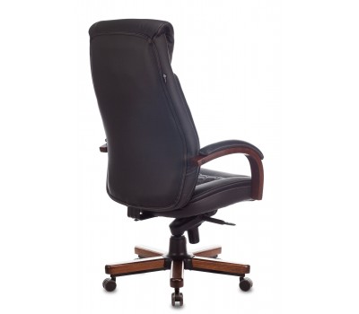 Кресло руководителя Бюрократ T-9924WALNUT черный кожа крестовина металл/дерево