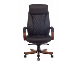 Кресло руководителя Бюрократ T-9924WALNUT черный кожа крестовина металл/дерево-foto2