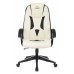 Кресло игровое Zombie 8 белый/черный эко.кожа крестовина пластик