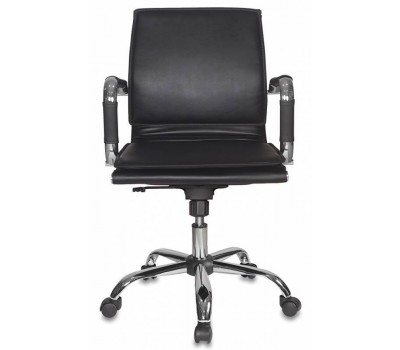 Кресло руководителя Бюрократ Ch-993-Low черный эко.кожа низк.спин. крестовина металл хром