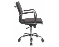 Кресло руководителя Бюрократ Ch-993-Low черный эко.кожа низк.спин. крестовина металл хром-foto3