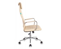 Кресло руководителя Бюрократ KB-9N/ECO бежевый эко.кожа с подголов. крестовина металл хром-foto3