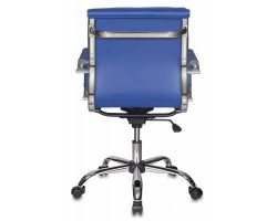 Кресло руководителя Бюрократ CH-993-Low синий эко.кожа низк.спин. крестовина металл хром-foto4