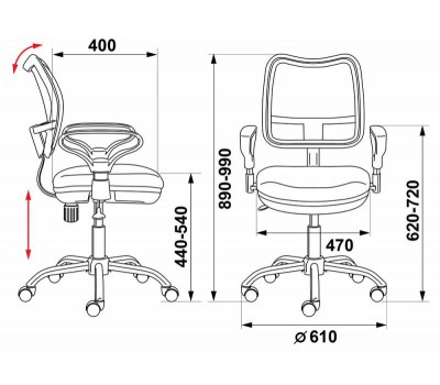 Кресло Бюрократ CH-799SL черный сиденье черный TW-11 сетка/ткань крестовина металл хром