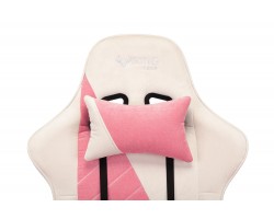 Кресло игровое Zombie VIKING X Fabric белый/розовый с подголов. крестовина пластик-foto7