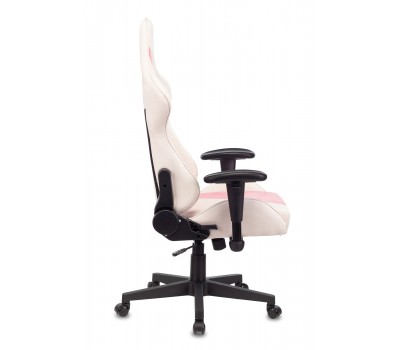 Кресло игровое Zombie VIKING X Fabric белый/розовый с подголов. крестовина пластик