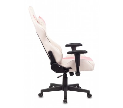 Кресло игровое Zombie VIKING X Fabric белый/розовый с подголов. крестовина пластик