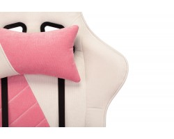Кресло игровое Zombie VIKING X Fabric белый/розовый с подголов. крестовина пластик-foto8
