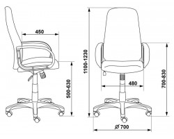Кресло руководителя Бюрократ CH-808AXSN черный 3C11 крестовина пластик-foto6