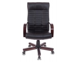 Кресло руководителя Бюрократ KB-10WALNUT черный эко.кожа крестовина металл/дерево-foto2