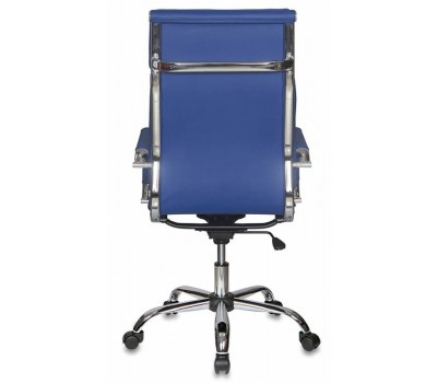 Кресло руководителя Бюрократ CH-993 синий эко.кожа крестовина металл хром